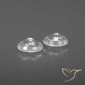 1.68캐럿 천연 하얀색 지르콘 보석, 타원형, VVS