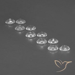 7.67캐럿 천연 하얀색 지르콘 보석, 타원형, VVS-VS
