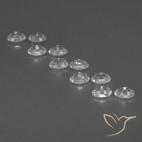 7.97캐럿 천연 하얀색 지르콘 보석, 타원형, VVS-VS