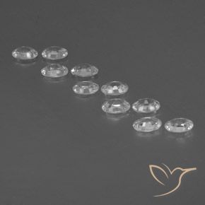 6.59캐럿 천연 하얀색 지르콘 보석, 타원형, VVS-VS
