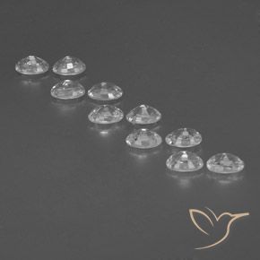 7.86캐럿 천연 하얀색 지르콘 보석, 타원형, VVS-VS