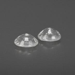 1.67캐럿 천연 하얀색 지르콘 보석, 타원형, VVS