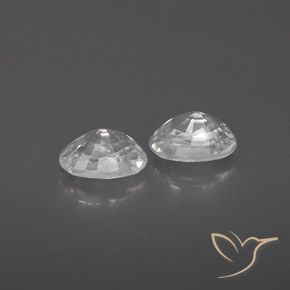 1.71캐럿 천연 하얀색 지르콘 보석, 타원형, VVS
