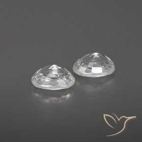1.74캐럿 천연 하얀색 지르콘 보석, 타원형, VVS