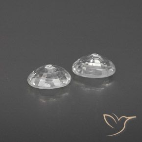 1.67캐럿 천연 하얀색 지르콘 보석, 타원형, VVS