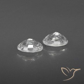 1.64캐럿 천연 하얀색 지르콘 보석, 타원형, VVS