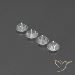 3.81캐럿 천연 하얀색 지르콘 보석, 둥근, VVS-VS