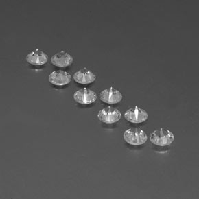 캐럿 천연 화이트 지르콘 보석, 라운드 컷, 4.09 mm, VVS-VS