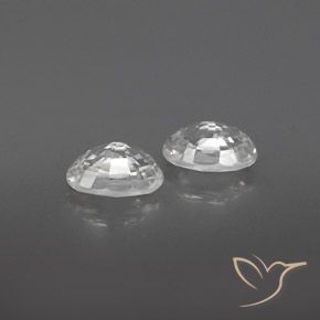 1.72캐럿 천연 하얀색 지르콘 보석, 타원형, VVS