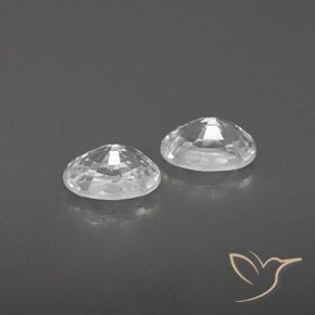 1.63캐럿 천연 하얀색 지르콘 보석, 타원형, VVS