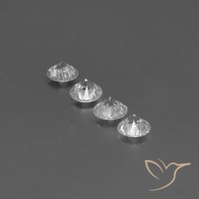 3.52캐럿 천연 하얀색 지르콘 보석, 둥근, VVS-VS