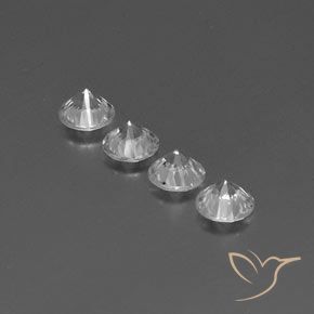 3.69캐럿 천연 하얀색 지르콘 보석, 둥근, VVS-VS