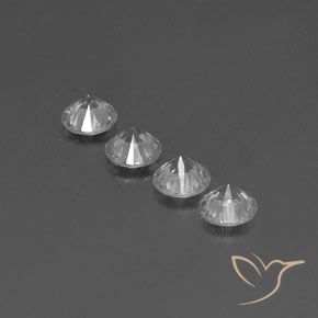 3.39캐럿 천연 하얀색 지르콘 보석, 둥근, VVS-VS
