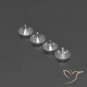 3.70캐럿 천연 하얀색 지르콘 보석, 둥근, VVS-VS