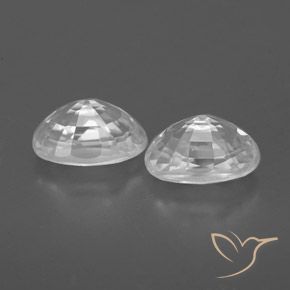 1.82캐럿 천연 하얀색 지르콘 보석, 타원형, VVS