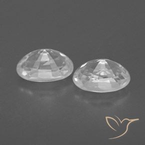 1.74캐럿 천연 하얀색 지르콘 보석, 타원형, VVS-VS