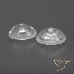 1.76캐럿 천연 하얀색 지르콘 보석, 타원형, VVS-VS