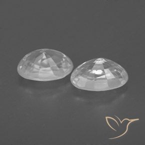 1.76캐럿 천연 하얀색 지르콘 보석, 타원형, VVS-VS