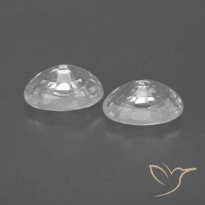 1.71캐럿 천연 하얀색 지르콘 보석, 타원형, VVS-VS