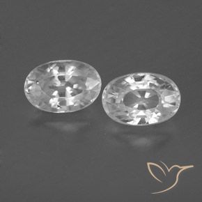 1.72ctw 자연스러운 하얀색 지르콘, 타원형, VVS-VS