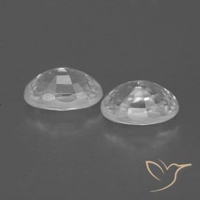 1.73캐럿 천연 하얀색 지르콘 보석, 타원형, VVS