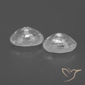 1.78캐럿 천연 하얀색 지르콘 보석, 타원형, VVS-VS