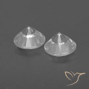 1.85캐럿 천연 하얀색 지르콘 보석, 둥근, VVS-VS