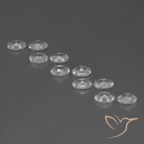6.91캐럿 천연 하얀색 지르콘 보석, 타원형, VVS-VS