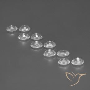 7.90캐럿 천연 하얀색 지르콘 보석, 타원형, VVS-VS