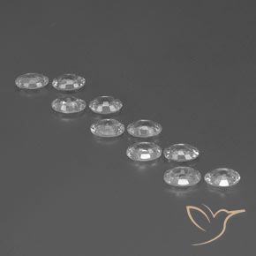 6.39캐럿 천연 하얀색 지르콘 보석, 타원형, VVS-VS