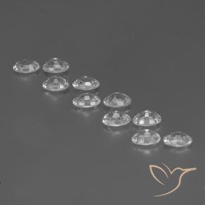 7.53캐럿 천연 하얀색 지르콘 보석, 타원형, VVS-VS