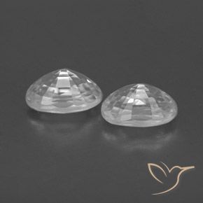 1.76캐럿 천연 하얀색 지르콘 보석, 타원형, VVS-VS