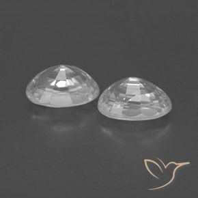 1.73캐럿 천연 하얀색 지르콘 보석, 타원형, VVS