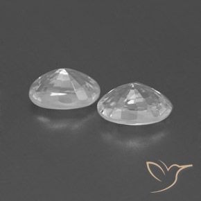 1.64캐럿 천연 하얀색 지르콘 보석, 타원형, VVS