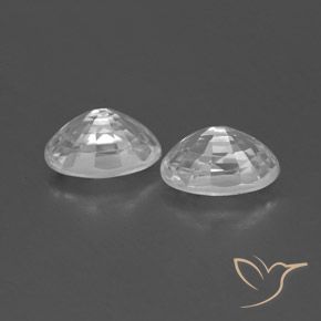 1.70캐럿 천연 하얀색 지르콘 보석, 타원형, VVS