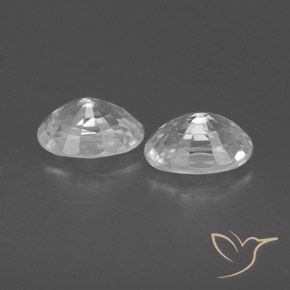 1.60캐럿 천연 하얀색 지르콘 보석, 타원형, VVS-VS