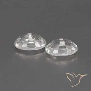 1.65캐럿 천연 하얀색 지르콘 보석, 타원형, VVS-VS