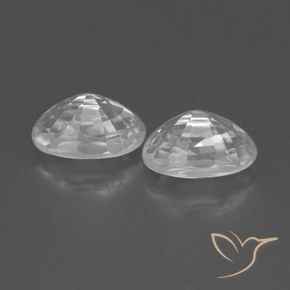 1.77캐럿 천연 하얀색 지르콘 보석, 타원형, VVS
