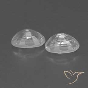 1.66캐럿 천연 하얀색 지르콘 보석, 타원형, VVS-VS