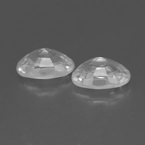 1.59캐럿 천연 화이트 지르콘 보석, 타원형 컷, 6.2×4.2 mm, VVS-VS