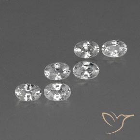 4.72캐럿 천연 하얀색 지르콘 보석, 타원형, VVS-VS