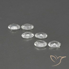3.95캐럿 천연 하얀색 지르콘 보석, 타원형, VVS-VS