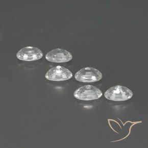 4.92캐럿 천연 하얀색 지르콘 보석, 타원형, VVS-VS