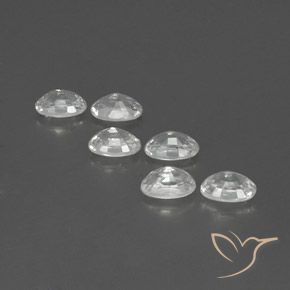 4.94캐럿 천연 하얀색 지르콘 보석, 타원형, VVS-VS