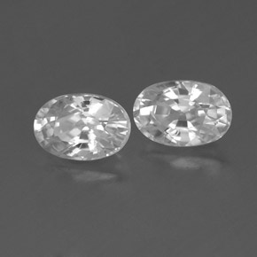 1.62캐럿 천연 화이트 지르콘 보석, 타원형 컷, 6.1×4.1 mm, VVS