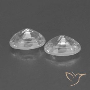 1.71캐럿 천연 하얀색 지르콘 보석, 타원형, VVS-VS