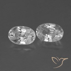 1.66캐럿 천연 하얀색 지르콘 보석, 타원형, VVS-VS
