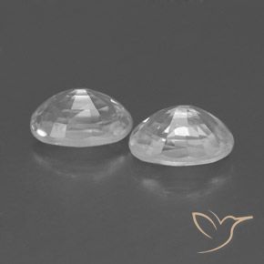 1.78캐럿 천연 하얀색 지르콘 보석, 타원형, VVS