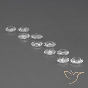 6.53캐럿 천연 하얀색 지르콘 보석, 타원형, VVS-VS