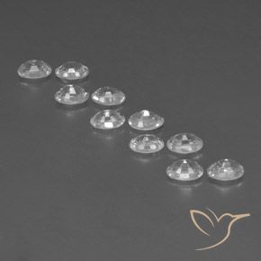 7.58캐럿 천연 하얀색 지르콘 보석, 타원형, VVS-VS